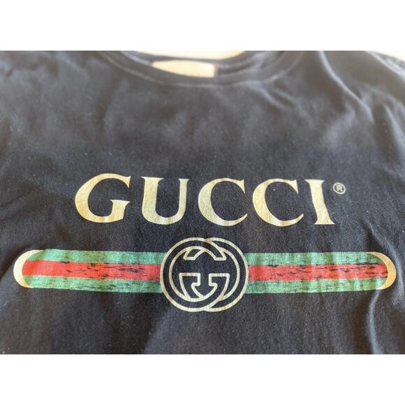 Gucci Shirt Women’s Black Size M, SMALL DEFECT: READ description, SEE PHOTOS - Picture 3 of 13